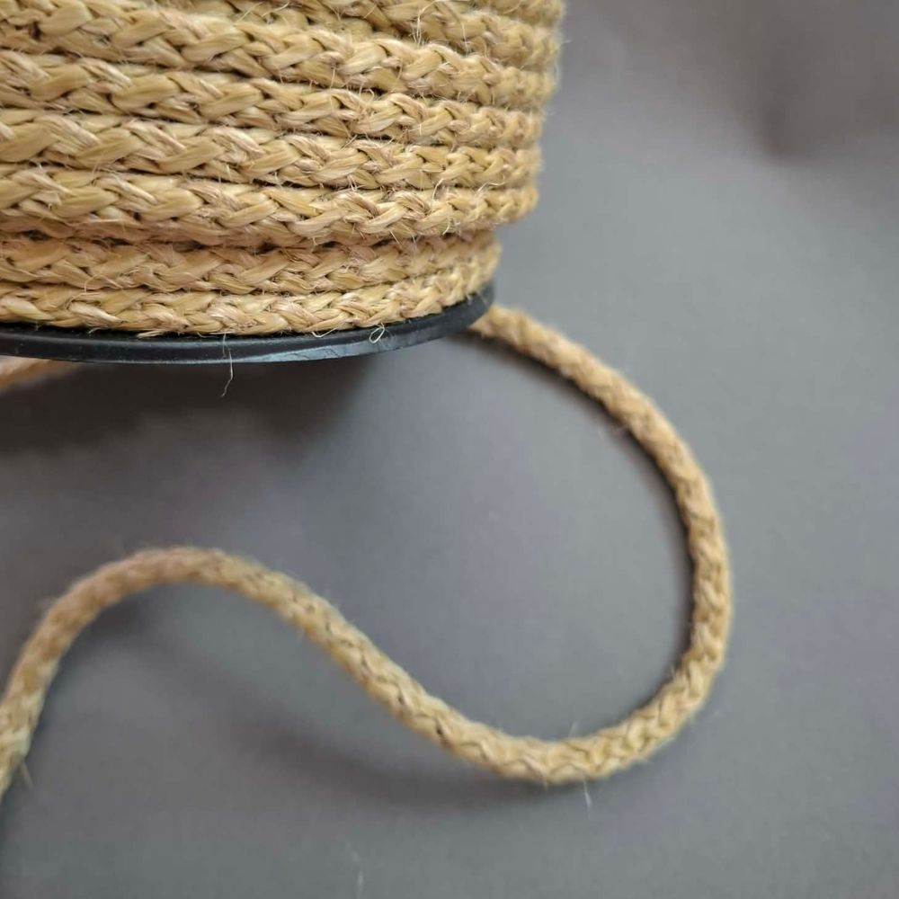 Κορδόνι Πλεκτό Γιούτα, Φυσικό, 25 μέτρα, 5mm